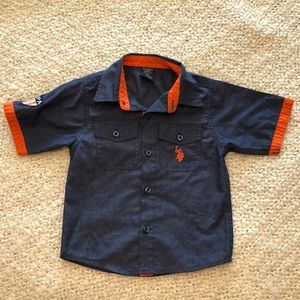 US polo boys button down shirt